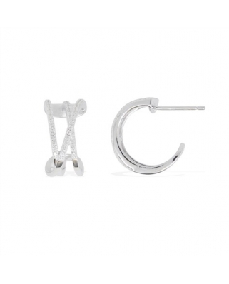 Silver with CZ Earrings / AE7987OX
