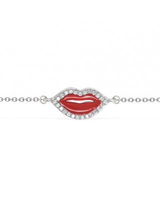 Kiss Silver with CZ Bracelet / AB2611XR
