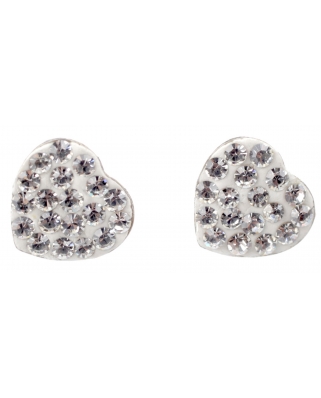 Crystal Earrings / CE204, LITTLE HEART 10MM