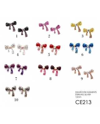 Crystal Earrings / CE213, 12MM RIBBON