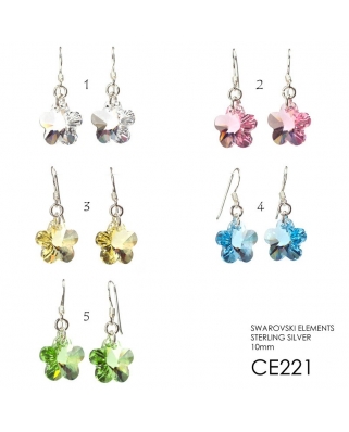 Crystal Earrings / CE221, CRYSTAL FLOWER