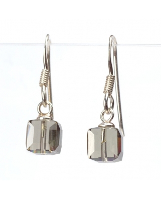 Crystal Earrings / CE223-1, CUBE CRYSTAL