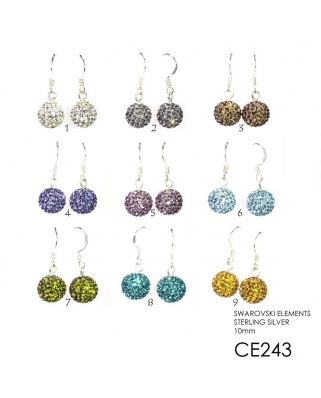Crystal Earrings / CE243, 10MM BALL