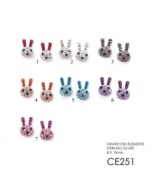 Crystal Earrings / CE251, LITTLE RABBIT