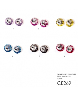 Crystal Earrings / CE269, 12MM