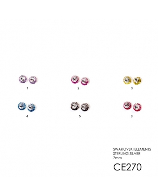 Crystal Earrings / CE270, 7MM