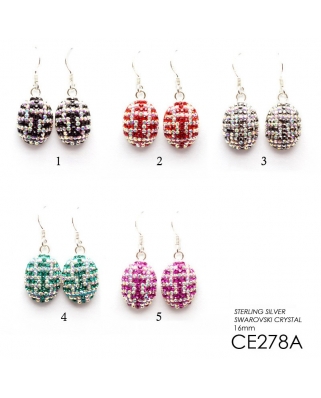 Crystal Earrings / CE278A, DOUBLE HAPPINESS