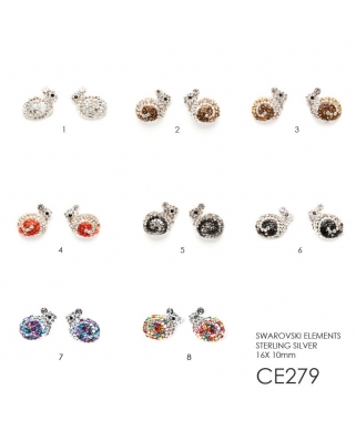 Crystal Earrings / CE279, SNAIL