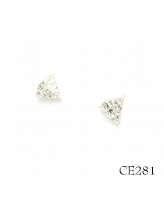 Crystal Earrings / CE281, 10MM PYRAMID