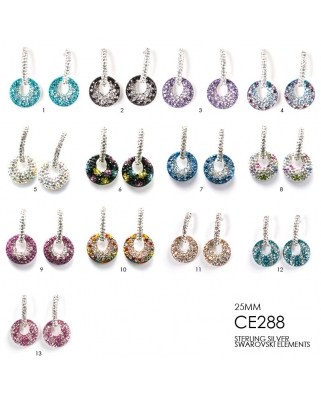Crystal Earrings / CE288, 25MM