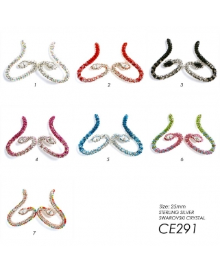 Crystal Earrings / CE291, 25MM