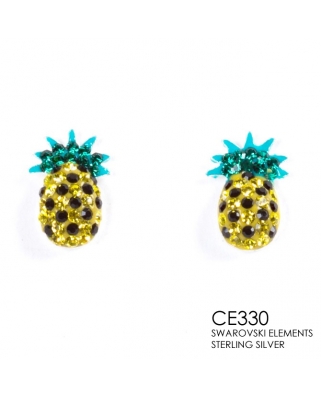 Crystal Earrings / CE330, PINEAPPLE