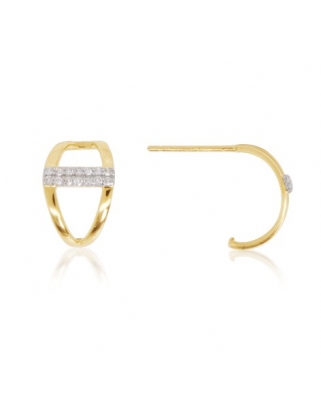 9K/375黃金鑽石鑲嵌耳環