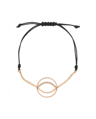 Ekan 18K Gold half-chain half-string bracelet / 30241