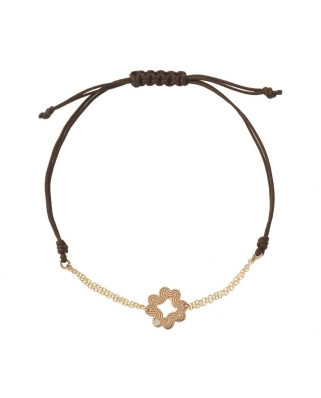 Ekan 18K Gold half-chain half-string bracelet / 38805