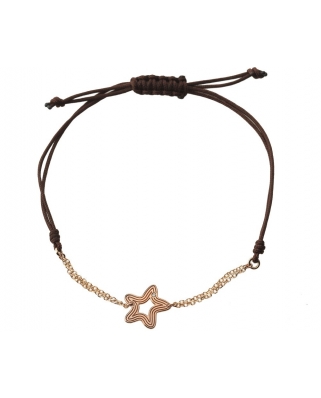 Ekan 18K Gold half-chain half-string bracelet / 38809
