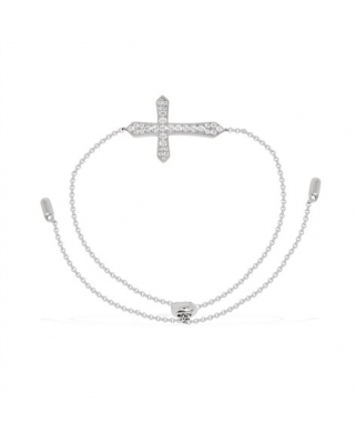 Silver with CZ bracelet / AB3075OX