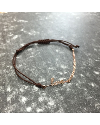 Ekan 18K Gold half-chain half-string bracelet / 48675