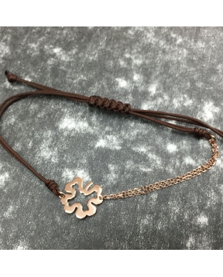 Ekan 18K Gold half-chain half-string bracelet / 48674