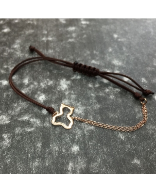 Ekan 18K Gold half-chain half-string bracelet / 48673