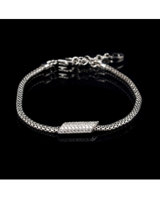 Silver with CZ Bracelet