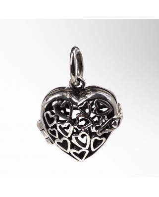Locket Heart Aromatherapy Essential Oil Diffuser Sterling Silver Pendant