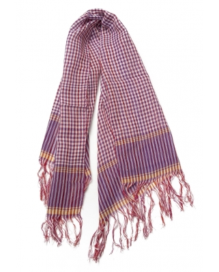 Checker pattern scarf / ST038