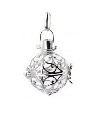 Aromatherapy Essential Oil Diffuser Sterling Silver Pendant 22mm