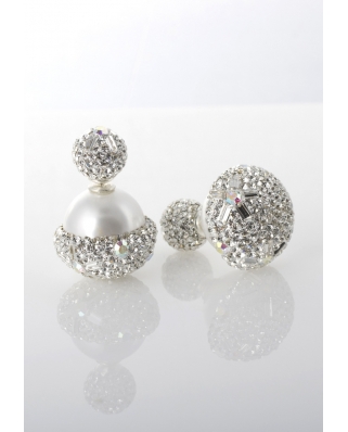 Crystal Pearl Earrings / CE418-1