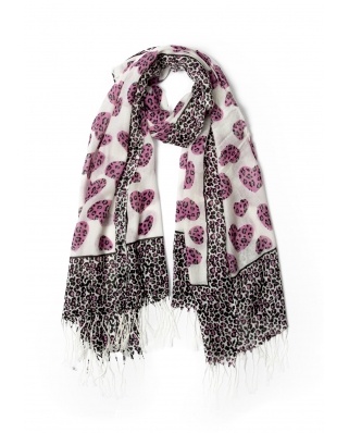 Heart printed scarf / ST099-06