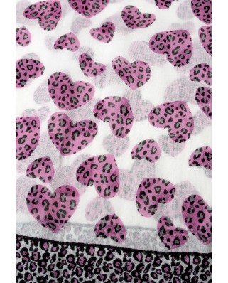 Heart printed scarf