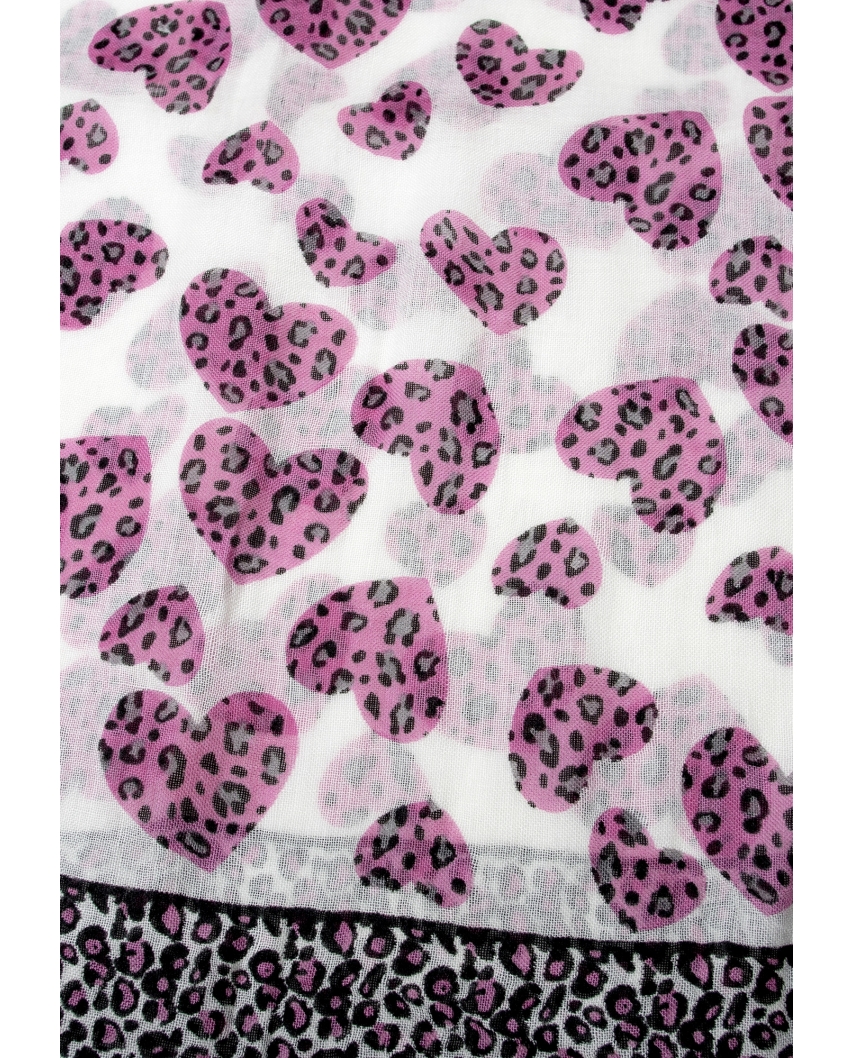 Heart printed scarf