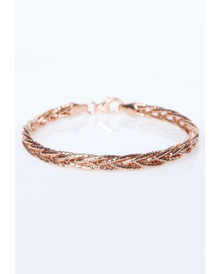 Rose Gold Vermeil bracelet twist mesh / CYB010R 