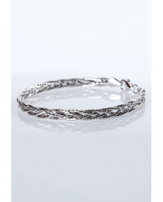 Silver bracelet twist mesh / CYB010S 