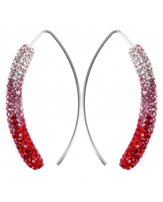 Crystal Earrings / CE420-3 Red Shading
