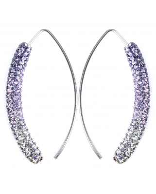 Crystal Earrings / CE420-5 Purple-Crystal Shading