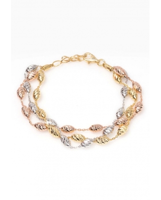 Tri color Vermeil Silver bracelet / CYB012SRG