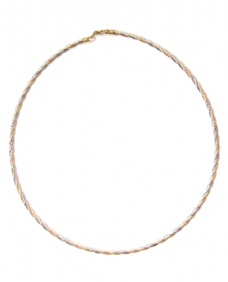 Omega 3 lines Twist Necklace / CYN040SRG