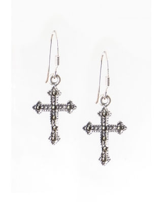 Sterling Silver Earring Cross