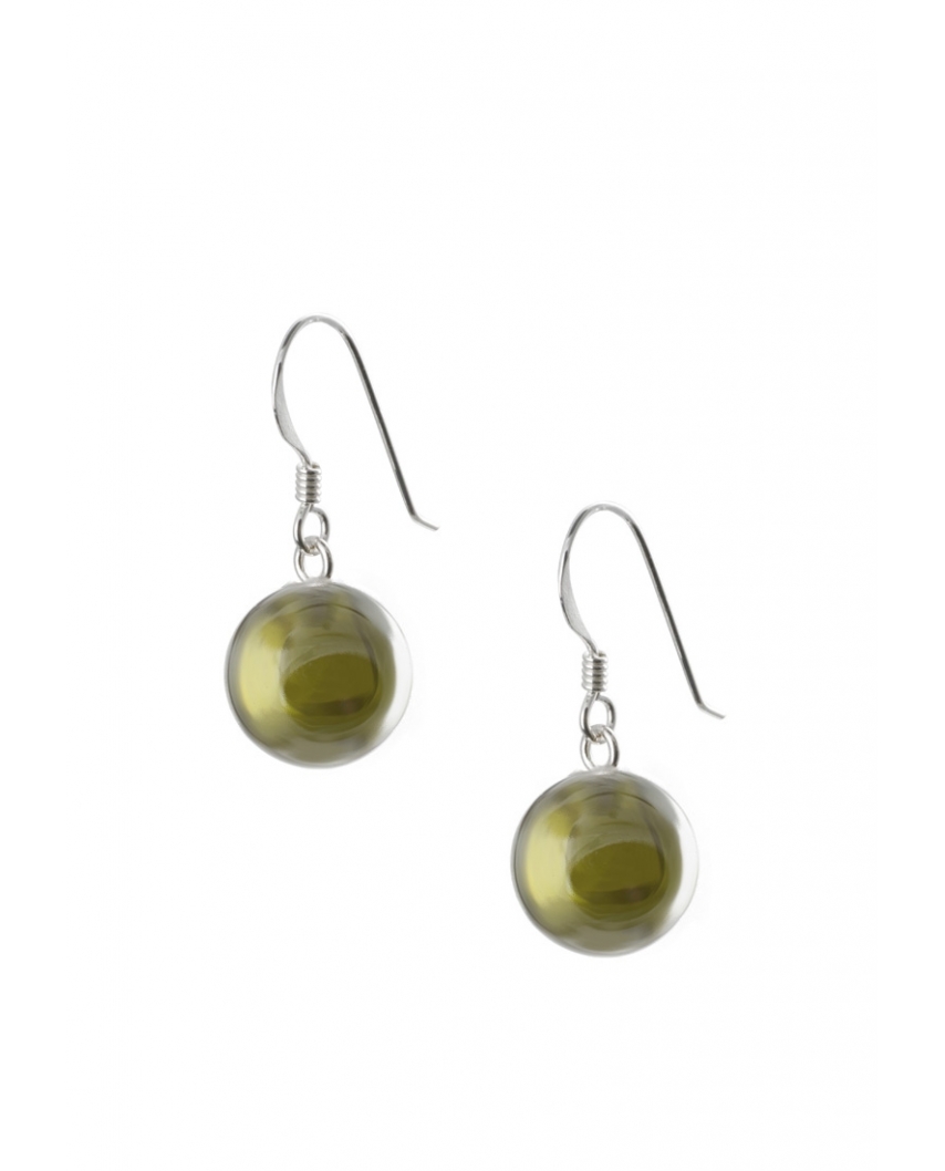 Round Bead Sterling Silver Earring