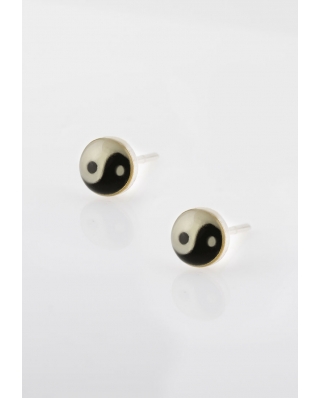Yin and Yang Sterling Silver Earring