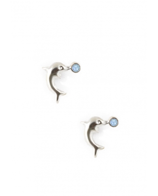Dolphin Sterling Silver Earring