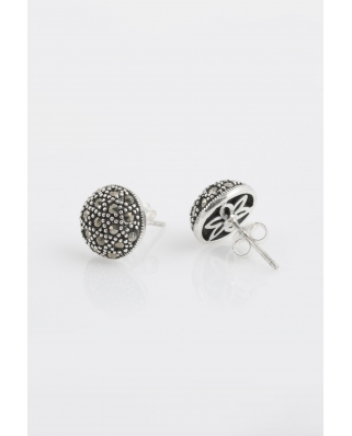 Round Sterling Silver Earring