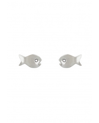 Fish Sterling Silver Earring