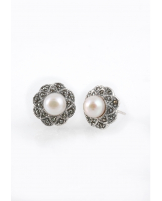 Flower Style Sterling Silver Earring