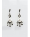Drop silver Earring with Pearl